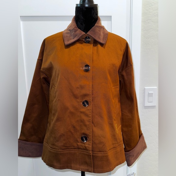 Barbour Abbey Casual Rust Brown Jacket 4US - Picture 2 of 7